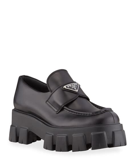 Prada platform loafers